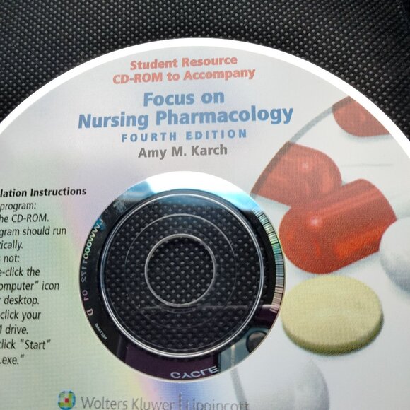 Focus On Nursing Pharmacology CD Student Resource Karch Wolters Kluwer 4th Ed - Picture 2 of 4